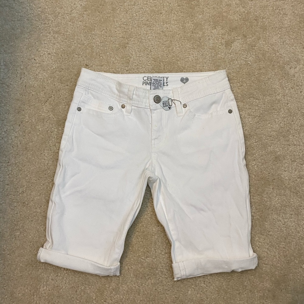 White jean shorts!!